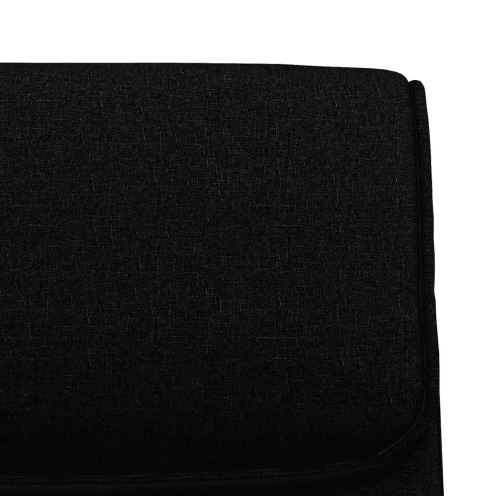vidaXL Banco de tela 100x64x80 cm Negro Outlet