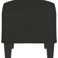 vidaXL Banco de tela 70x35x41 cm Negro Clearance