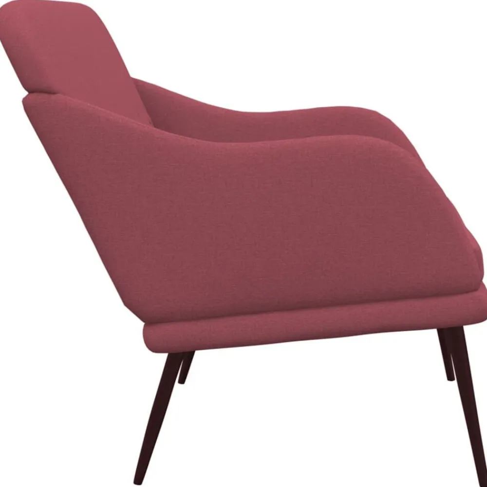 vidaXL Bancos-Banco de tela rojo tinto 110x76x80 cm