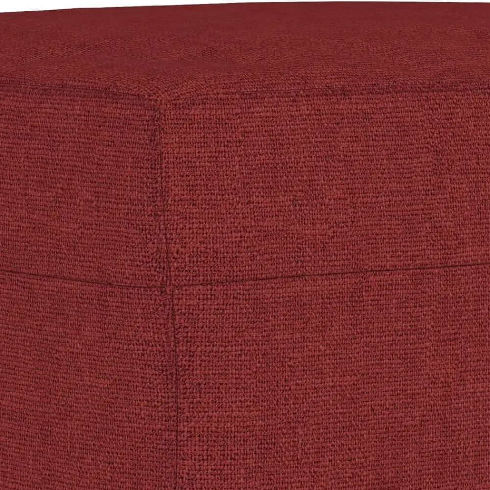 vidaXL Banco de tela 70x35x41 cm Rojo vino tinto Outlet