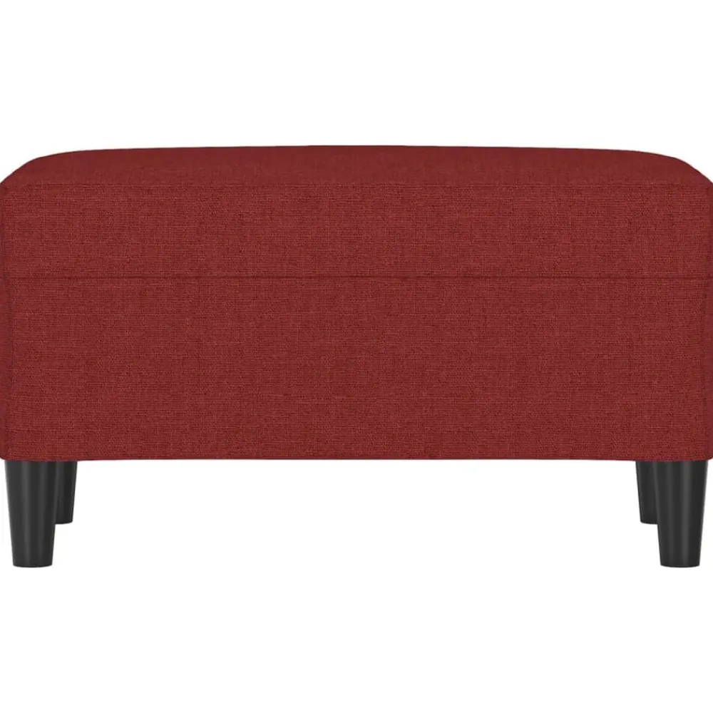 vidaXL Banco de tela 70x35x41 cm Rojo vino tinto Clearance
