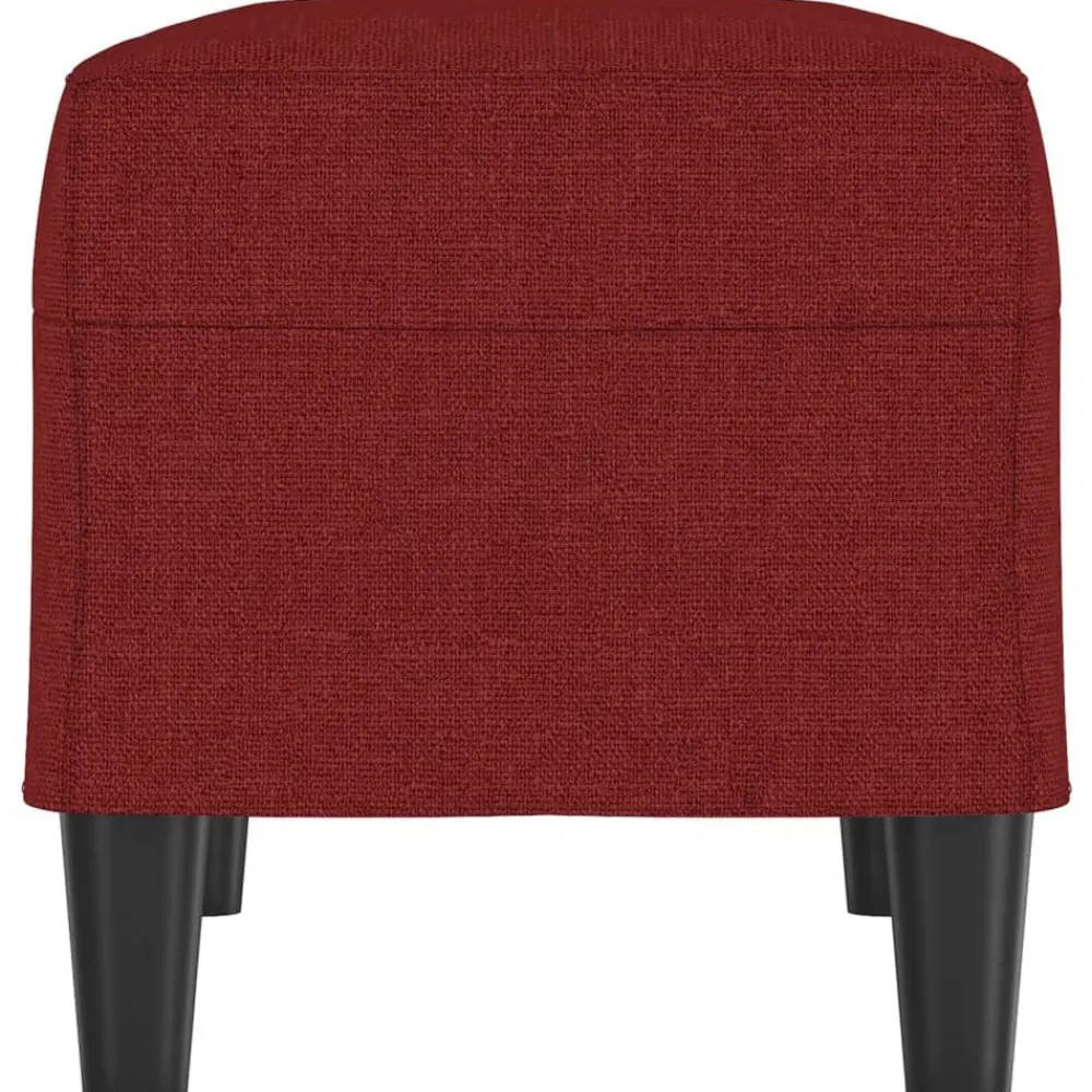 vidaXL Banco de tela 70x35x41 cm Rojo vino tinto Clearance
