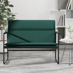 vidaXL Banco de tela 100x64x80 cm Verde oscuro Discount