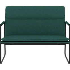 vidaXL Banco de tela 100x64x80 cm Verde oscuro Discount