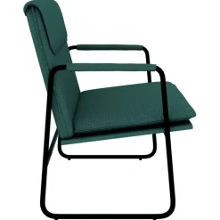 vidaXL Banco de tela 100x64x80 cm Verde oscuro Discount