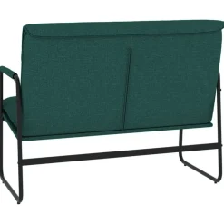 vidaXL Banco de tela 100x64x80 cm Verde oscuro Discount