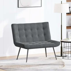 vidaXL Banco de terciopelo 110x74x84 cm Gris oscuro Hot