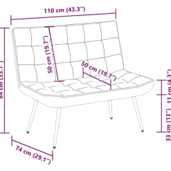 vidaXL Banco de terciopelo 110x74x84 cm Gris oscuro Hot