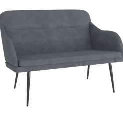 vidaXL Banco de terciopelo 110x76x80 cm Gris oscuro