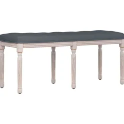 vidaXL Banco de terciopelo 110x40x49 cm Gris oscuro Discount