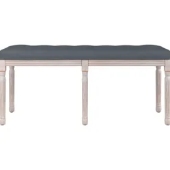 vidaXL Banco de terciopelo 110x40x49 cm Gris oscuro Discount