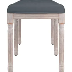 vidaXL Banco de terciopelo 110x40x49 cm Gris oscuro Discount