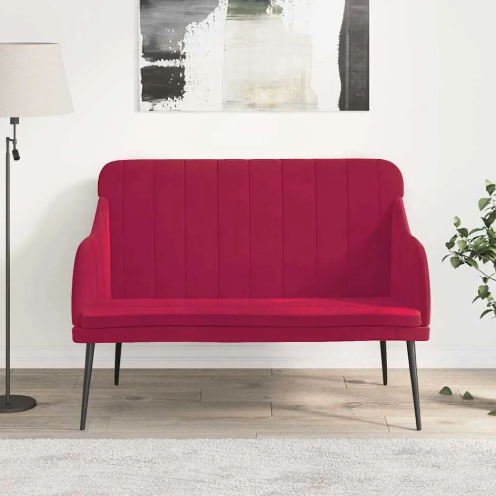 vidaXL Bancos-Banco de terciopelo 110x76x80 cm