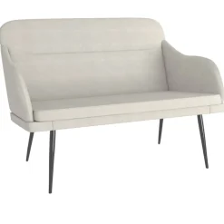 vidaXL Banco de terciopelo color 110x76x80 cm Crema Sale