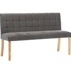vidaXL Banco de terciopelo 140 cm Gris Best