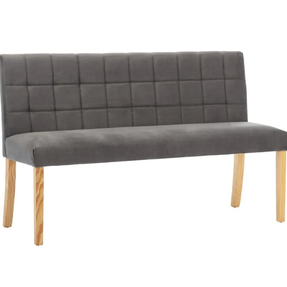 vidaXL Banco de terciopelo 140 cm Gris Best