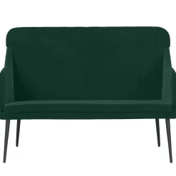 vidaXL Banco de terciopelo 110x76x80 cm Verde oscuro Clearance