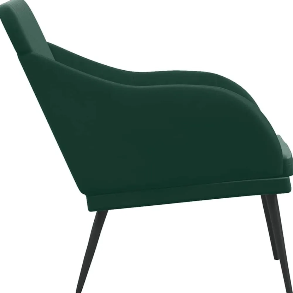 vidaXL Banco de terciopelo 110x76x80 cm Verde oscuro Clearance