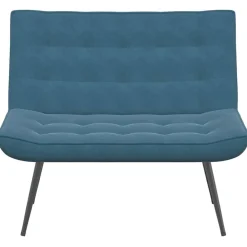 vidaXL Banco de terciopelo 110x74x84 cm Azul New