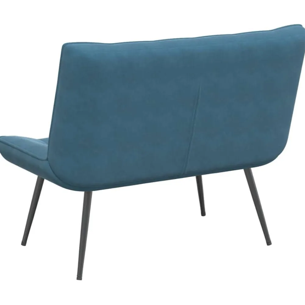 vidaXL Banco de terciopelo 110x74x84 cm Azul New