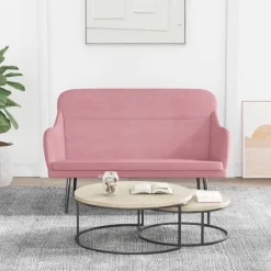 vidaXL Banco de terciopelo 110x76x80 cm Rosa Outlet