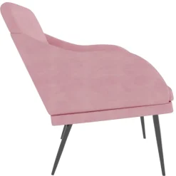 vidaXL Banco de terciopelo 110x76x80 cm Rosa Outlet