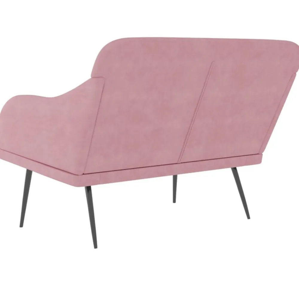 vidaXL Banco de terciopelo 110x76x80 cm Rosa Outlet