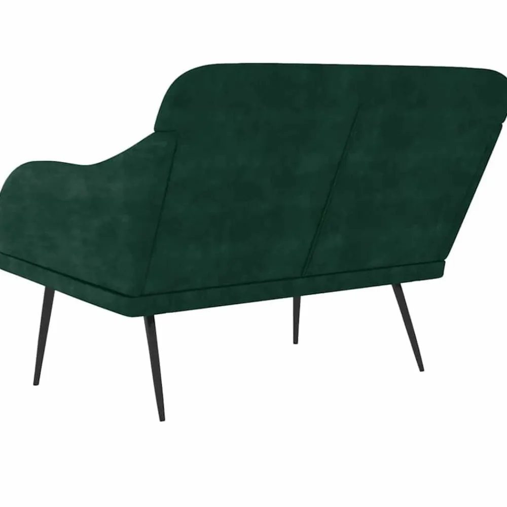 vidaXL Banco de terciopelo 110x76x80 cm Verde oscuro New