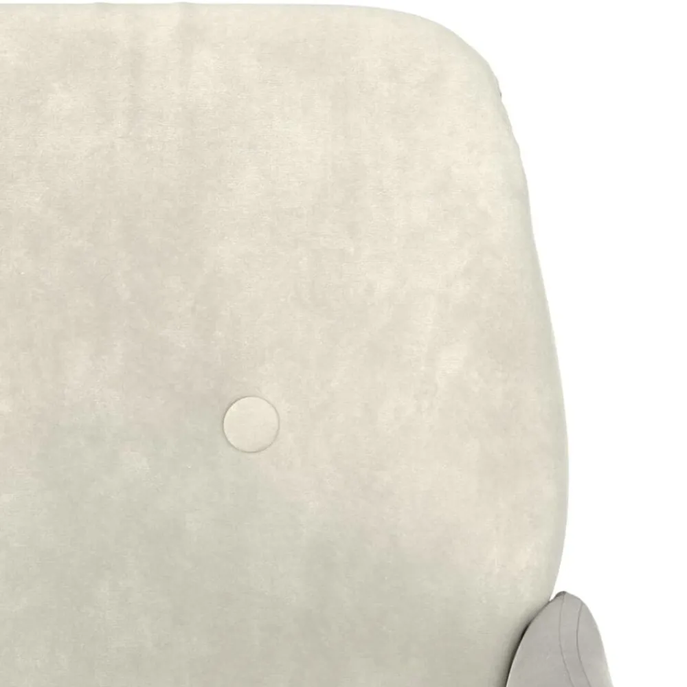 vidaXL Banco de terciopelo 108x79x79 cm Crema Outlet
