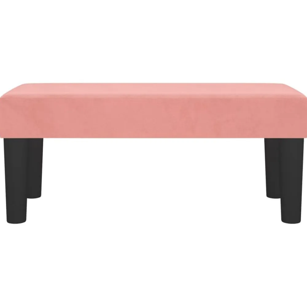 vidaXL Banco de terciopelo 70x30x30 cm Rosa New