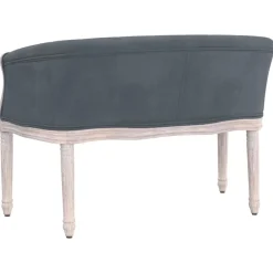 vidaXL Banco de terciopelo 98x56x69 cm Gris oscuro Online
