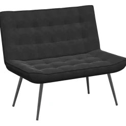 vidaXL Banco de terciopelo 110x74x84 cm Negro Outlet