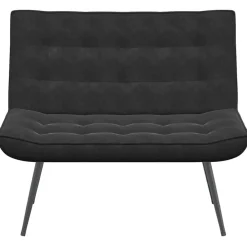 vidaXL Banco de terciopelo 110x74x84 cm Negro Outlet