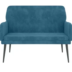 vidaXL Banco de terciopelo 108x79x79 cm Azul Hot