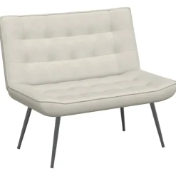 vidaXL Banco de terciopelo color 110x74x84 cm Crema Outlet
