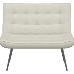 vidaXL Banco de terciopelo color 110x74x84 cm Crema Outlet