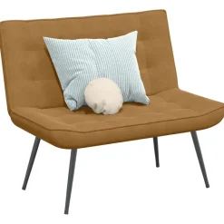 vidaXL Banco de terciopelo marrón 110x74x84 cm Marr&oacute;n Clearance