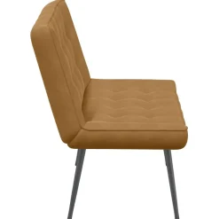 vidaXL Banco de terciopelo marrón 110x74x84 cm Marr&oacute;n Clearance