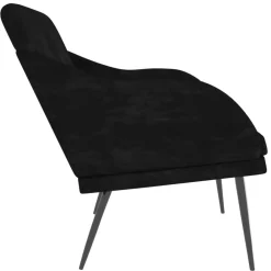 vidaXL Banco de terciopelo 110x76x80 cm Negro Clearance