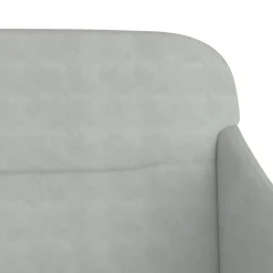 vidaXL Banco de terciopelo 110x76x80 cm Gris claro Outlet