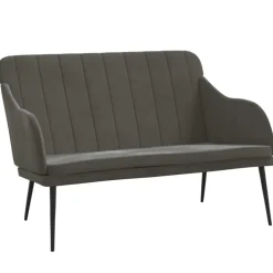 vidaXL Banco de terciopelo 110x76x80 cm Gris oscuro Online