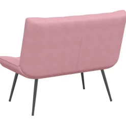 vidaXL Banco de terciopelo 110x74x84 cm Rosa Clearance