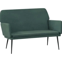 vidaXL Banco de terciopelo 108x79x79 cm Verde oscuro