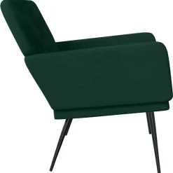 vidaXL Banco de terciopelo 108x79x79 cm Verde oscuro