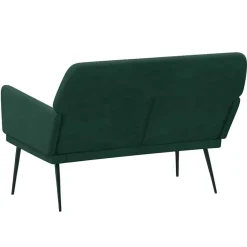 vidaXL Banco de terciopelo 108x79x79 cm Verde oscuro