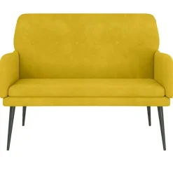 vidaXL Banco de terciopelo 108x79x79 cm Amarillo Sale