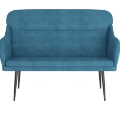 vidaXL Banco de terciopelo 110x76x80 cm Azul Sale