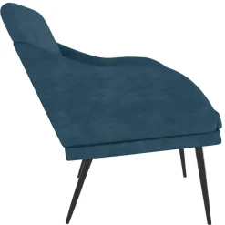 vidaXL Banco de terciopelo 110x76x80 cm Azul Sale