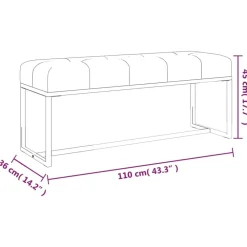vidaXL Banco de terciopelo 110x36x45 cm Verde oscuro Sale