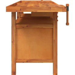 vidaXL Banco de trabajo cajones y tornillos banco madera 192x62x83 cm Outlet